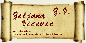 Željana Vićević vizit kartica